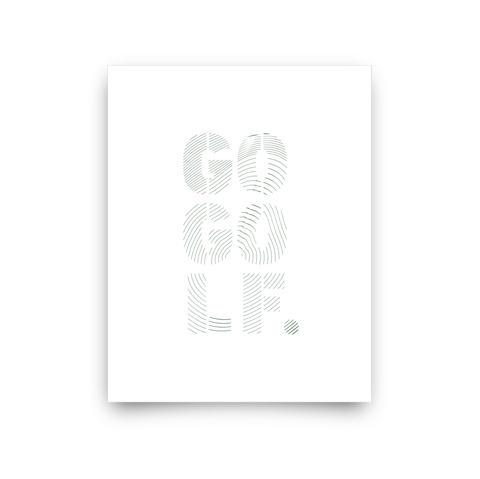 Golf Art - Go Golf Giclée Print (No Frame)