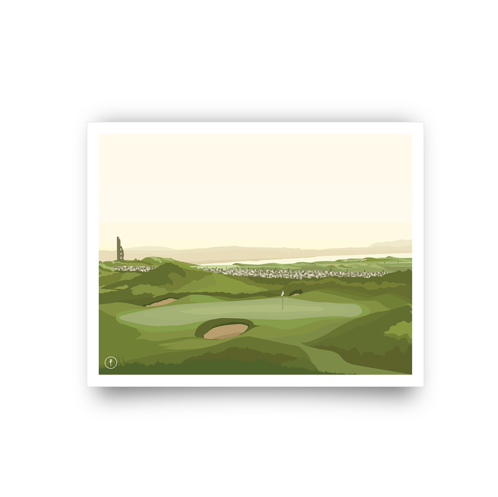 Lahinch Stonewall Golf Illustration Print LIE + LOFT