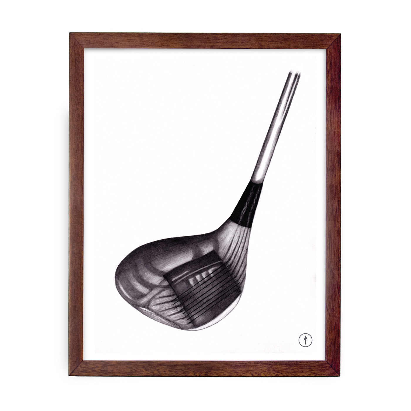 Graphite Drawing - Hickory 2-Wood