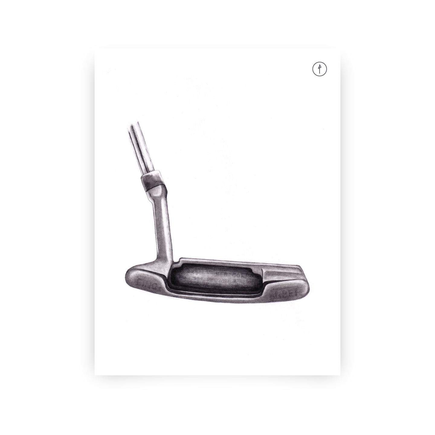 Vintage Putter - Hand Drawn Graphite - Golf Artwork Print – LIE + LOFT