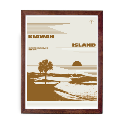 Kiawah Island (Monochrome Illustration)