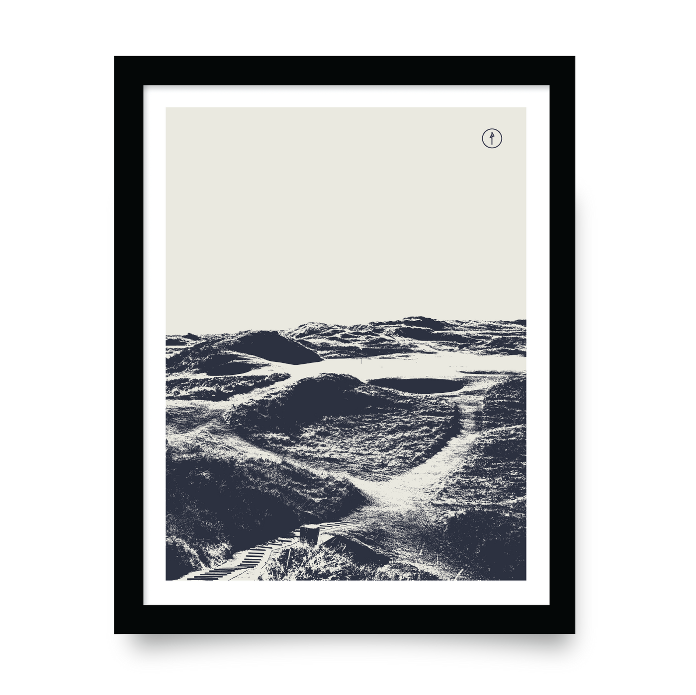 Royal Troon (Monochrome Illustration - Navy)