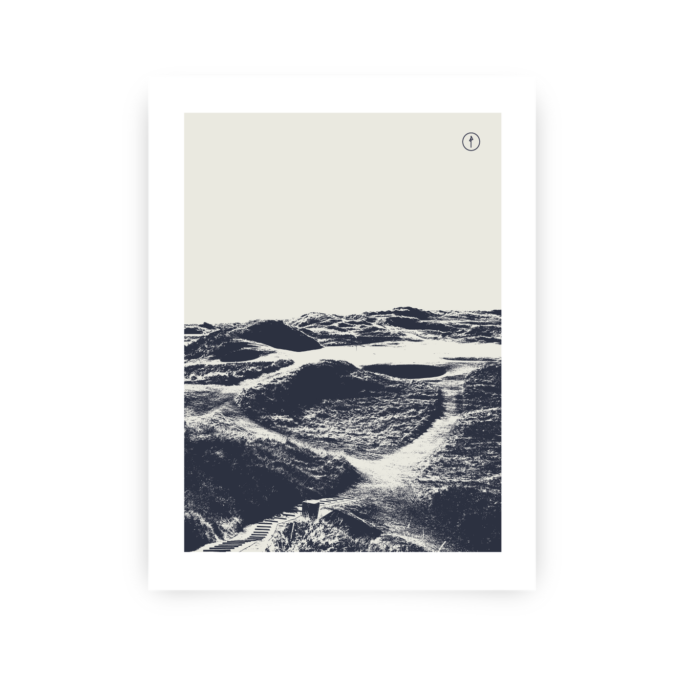 Royal Troon (Monochrome Illustration - Navy)