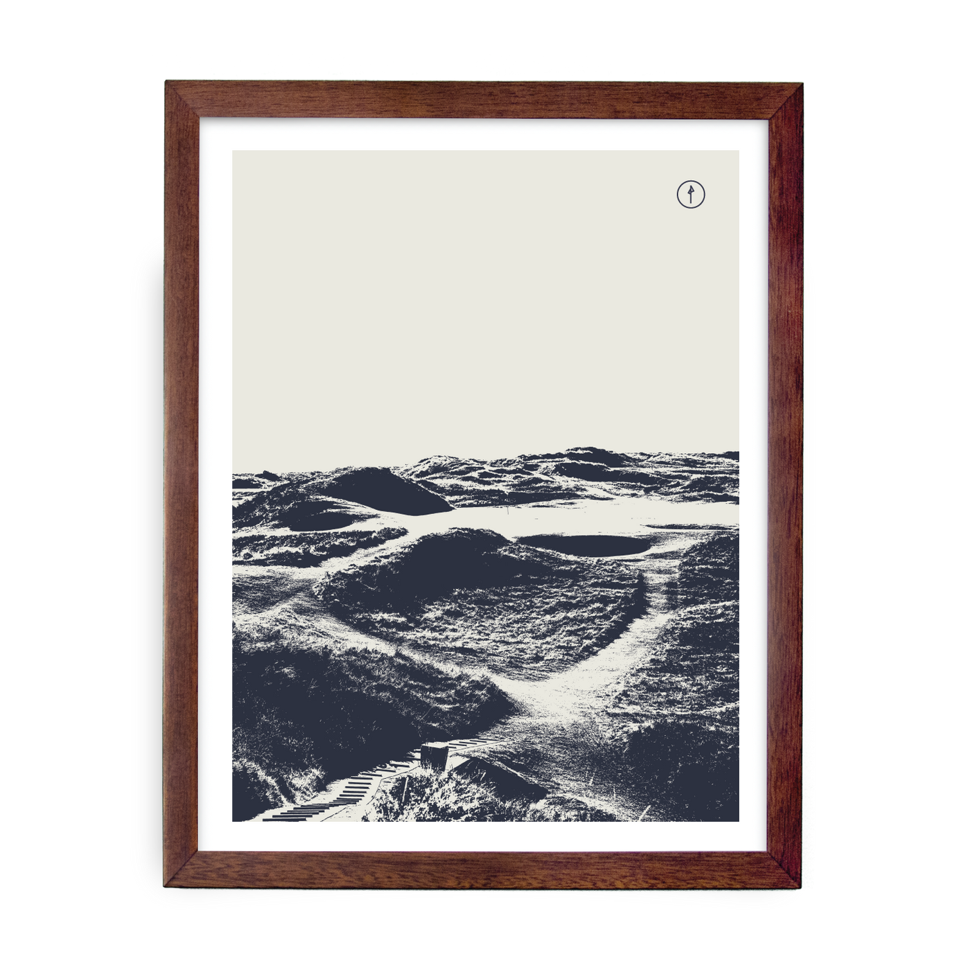 Royal Troon (Monochrome Illustration - Navy)