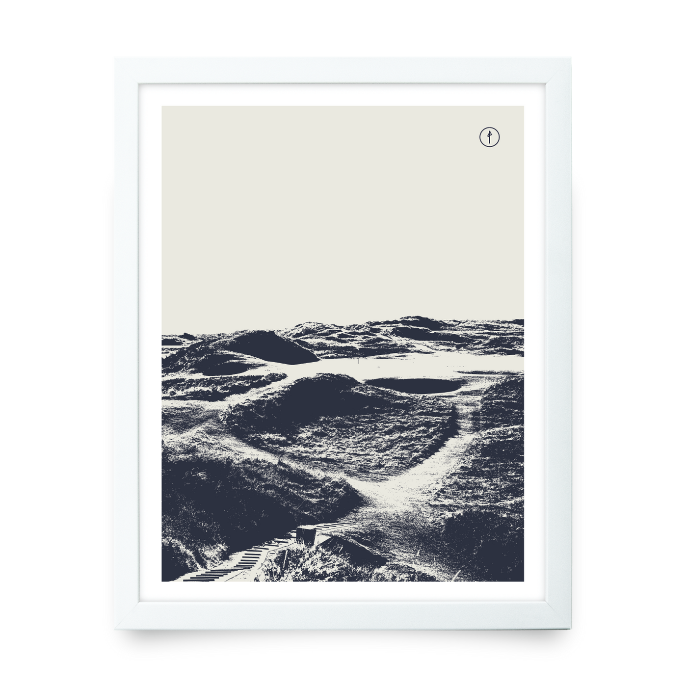 Royal Troon (Monochrome Illustration - Navy)