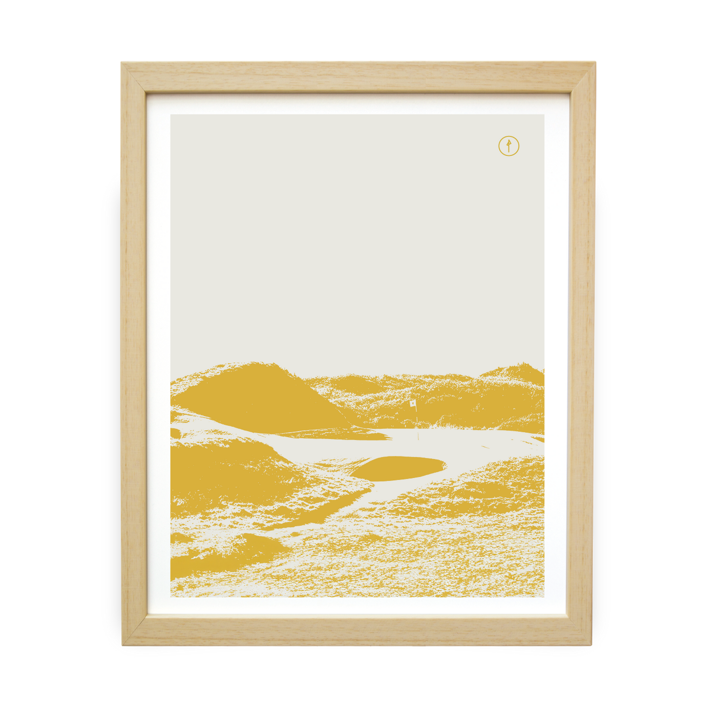 Royal Troon (Monochrome Illustration - Yellow)