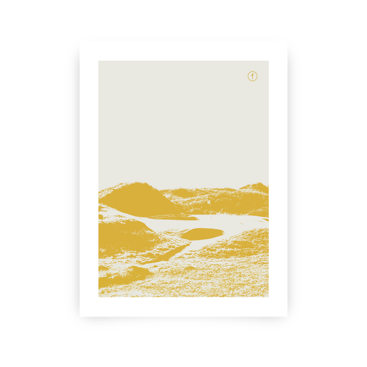 Royal Troon (Monochrome Illustration - Yellow)