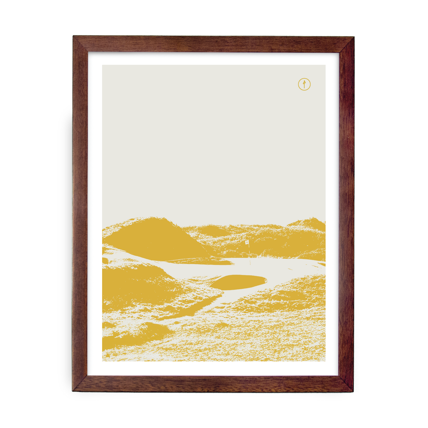 Royal Troon (Monochrome Illustration - Yellow)