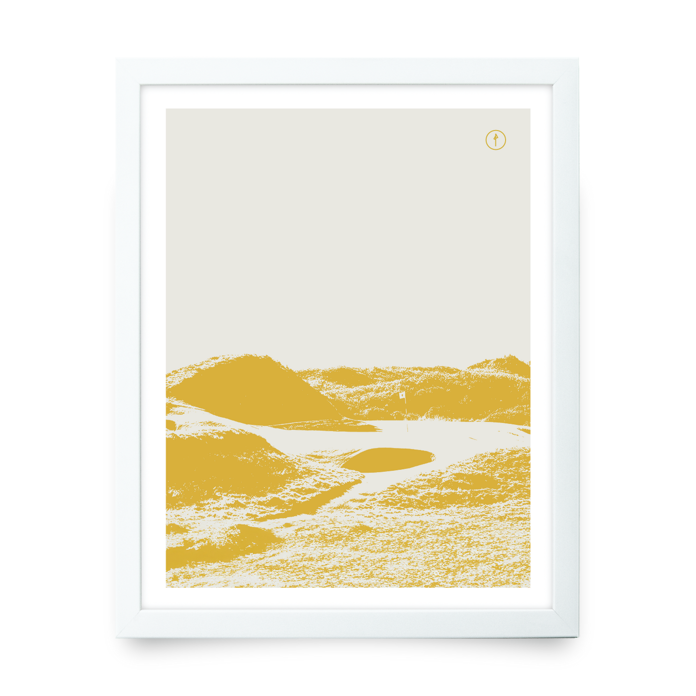 Royal Troon (Monochrome Illustration - Yellow)