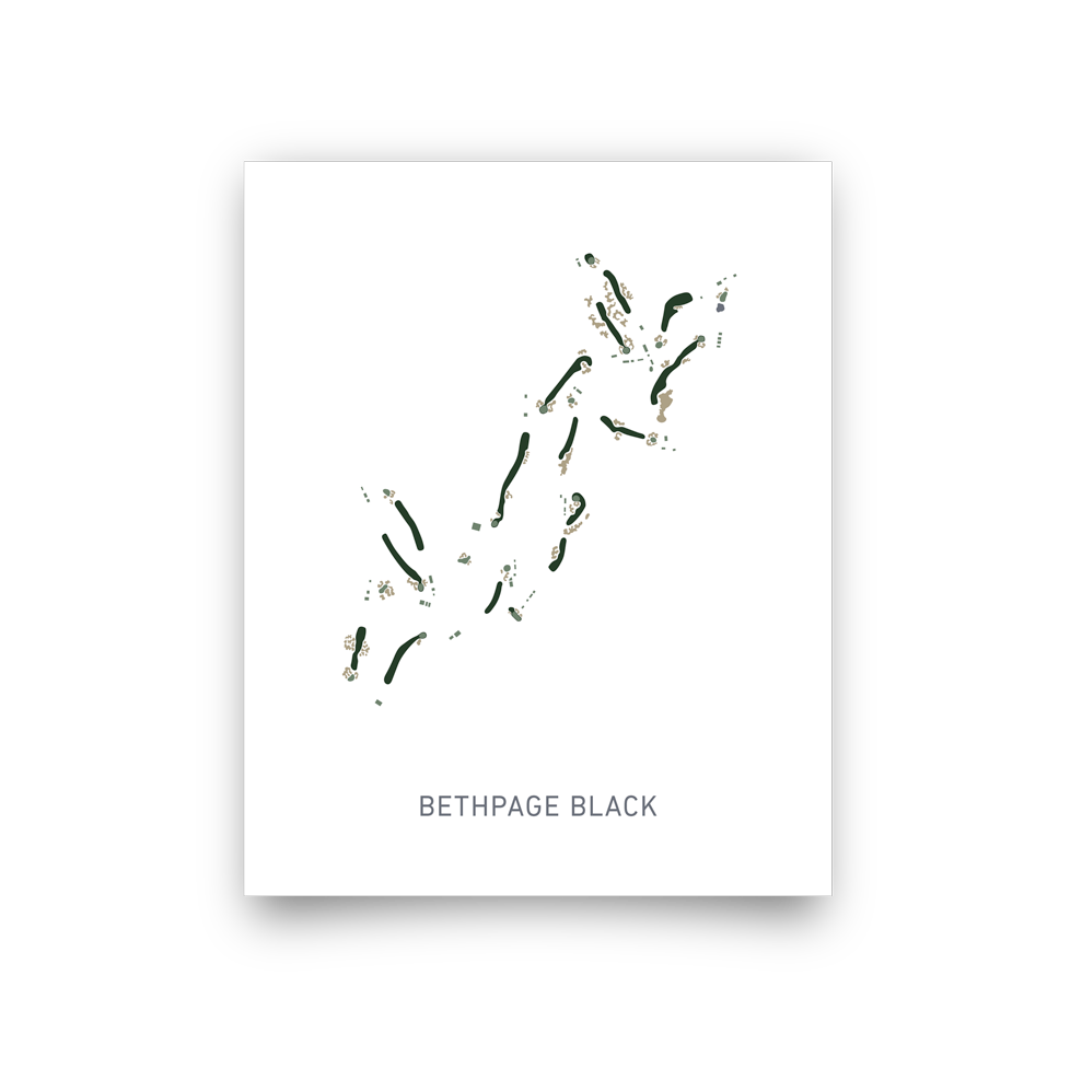Golf Art - Bethpage Black Giclée Print (No Frame)