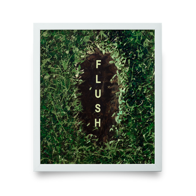 Golf Art - Flush Giclée Print (White Wood Frame)