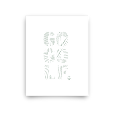 Golf Art - Go Golf Giclée Print (No Frame)