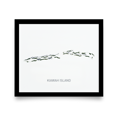 Golf Art - Kiawah Island Giclée Print (Black Wood Frame)