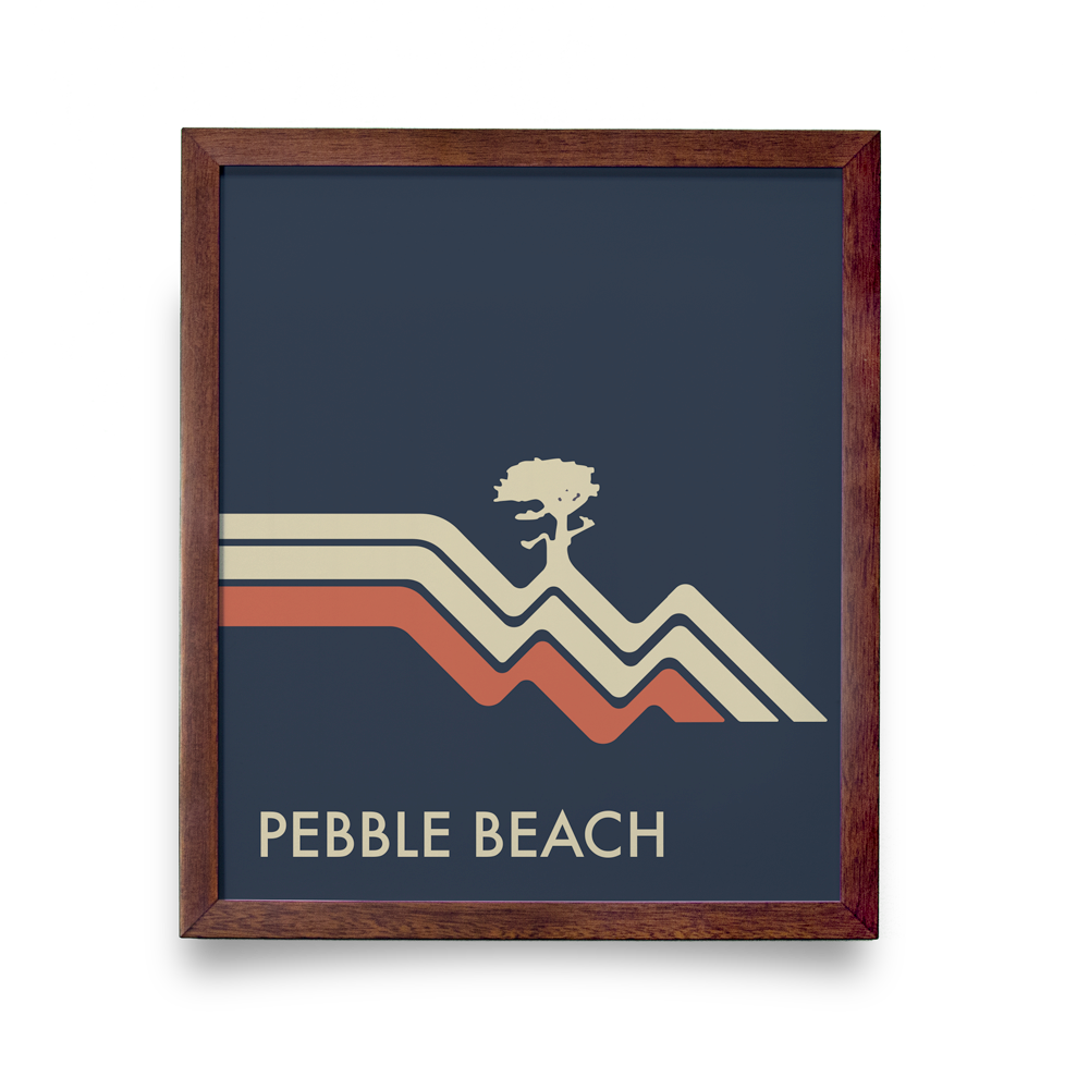 Pebble Beach Waves (Navy)