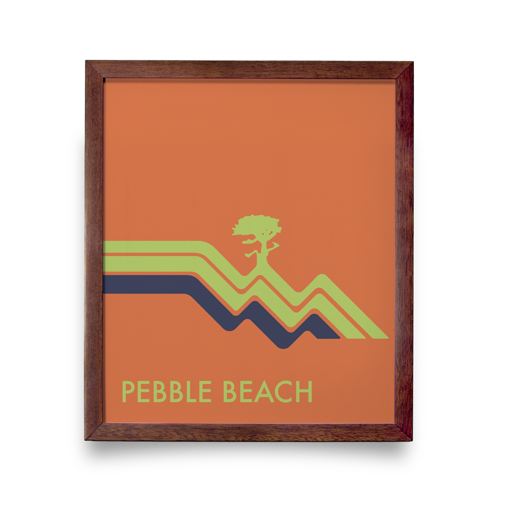 Pebble Beach Waves (Orange)