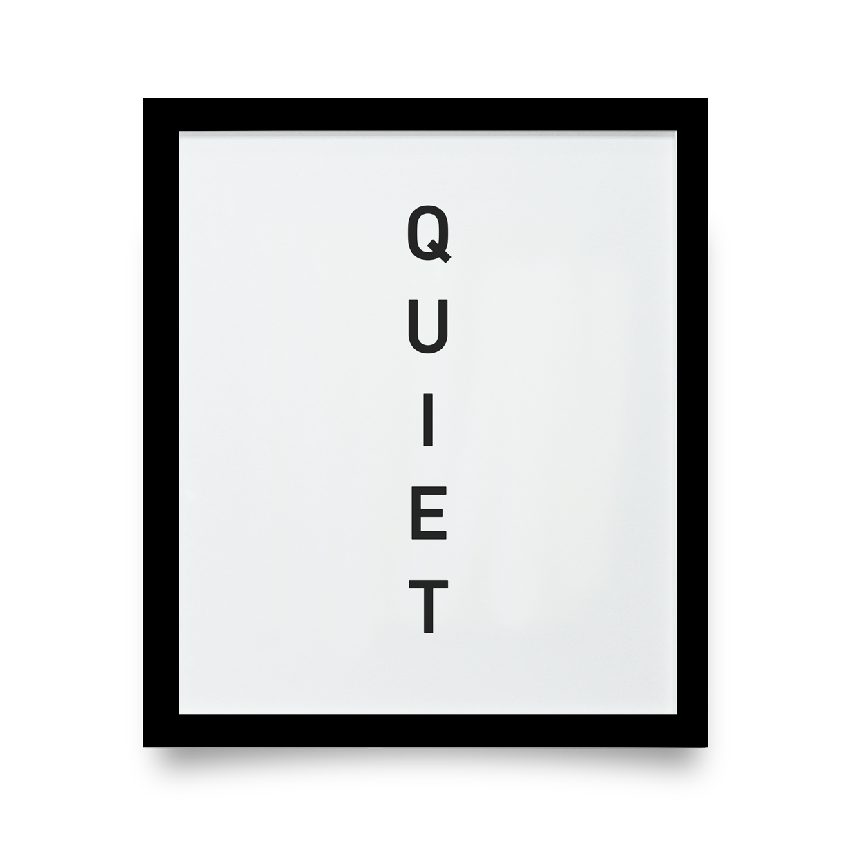 Golf Art - Quiet White Giclée Print (Black Wood Frame)