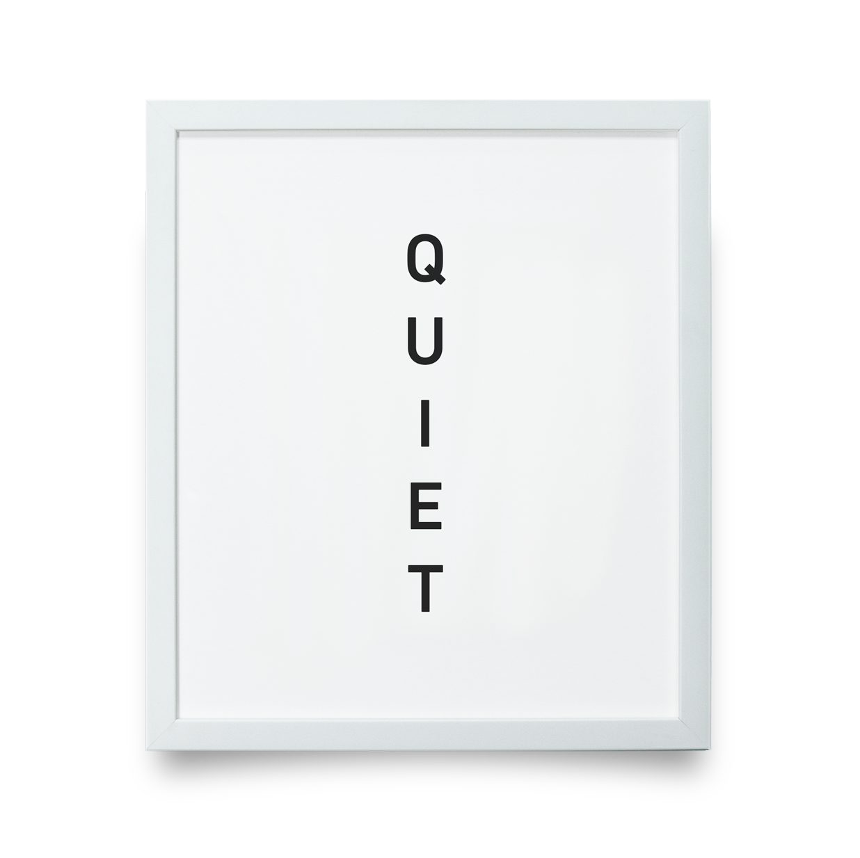 Golf Art - Quiet White Giclée Print (White Wood Frame)