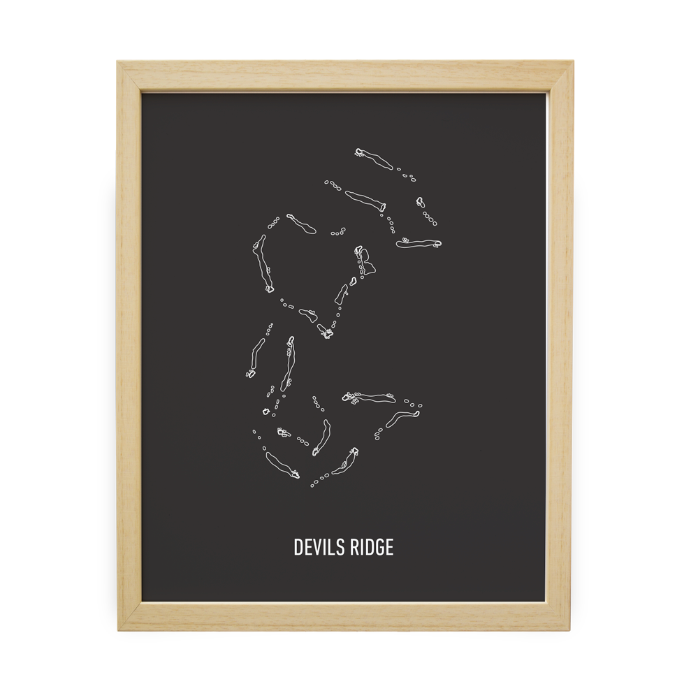 Devils Ridge Pro Shop Devils Ridge (Greyscale Modern) - Golf Artwork Print – LIE + LOFT